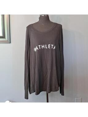 Athleta Black Lightweight Long Sleeve Top Size 2X